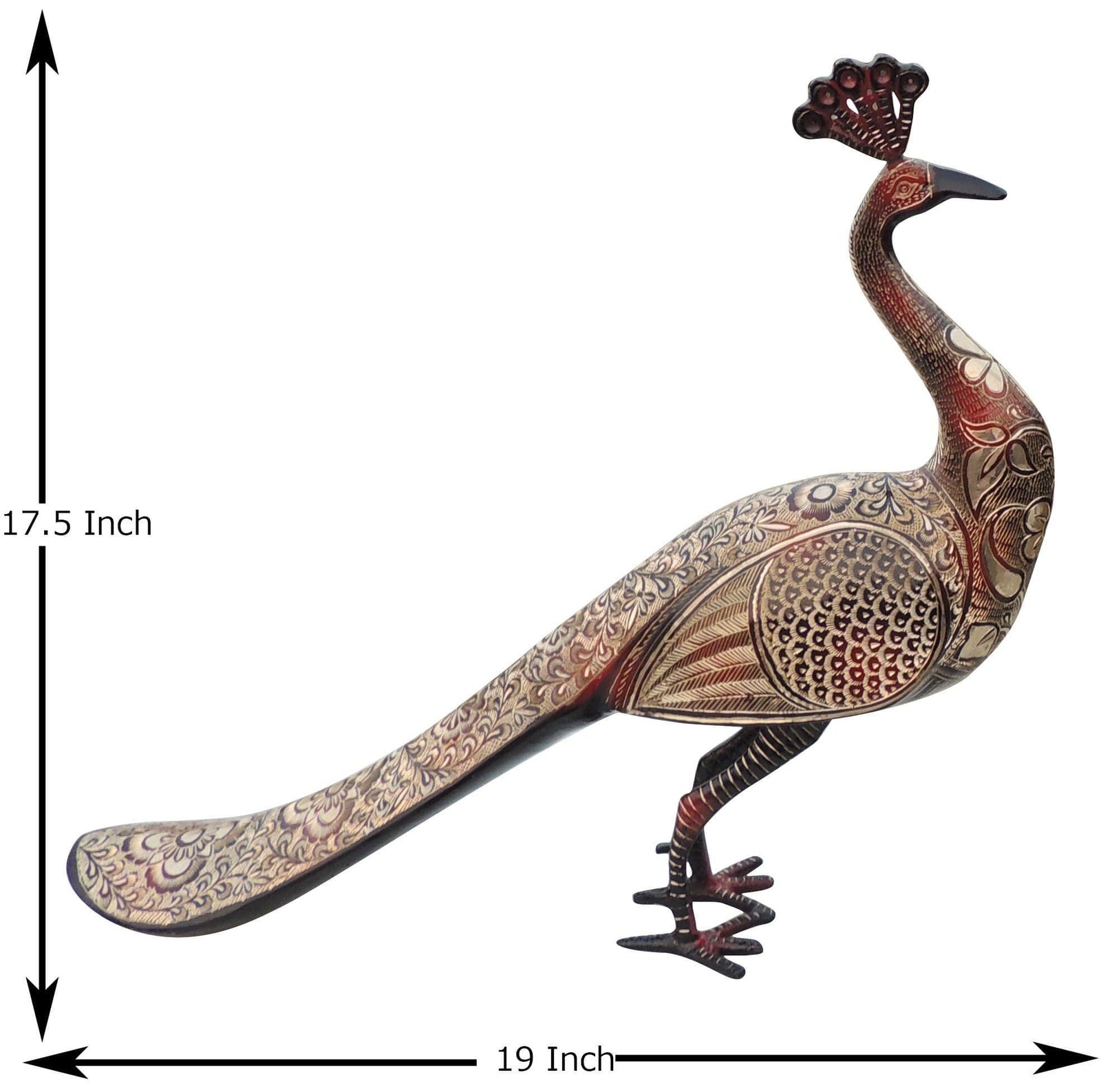 Brass Peacock Pair — 17.5"