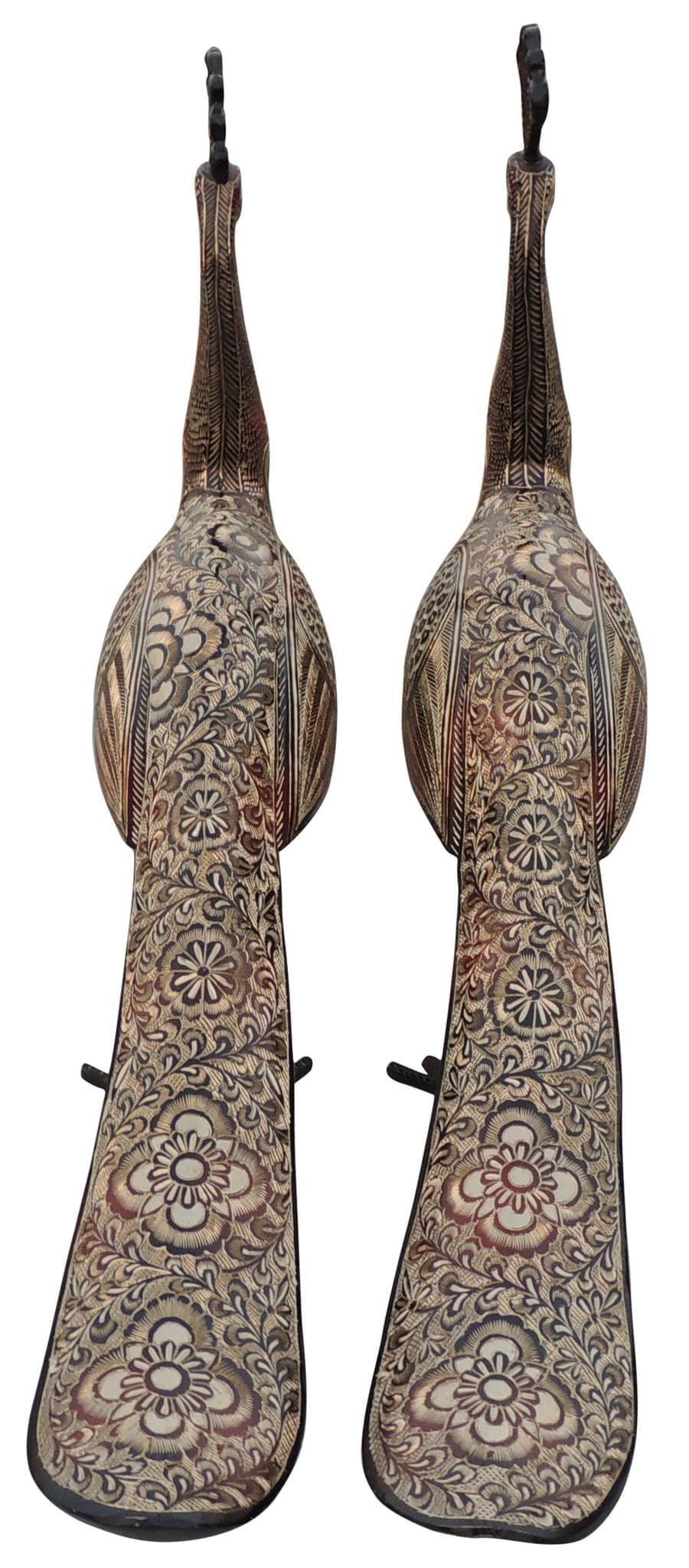 Brass Peacock Pair — 17.5"