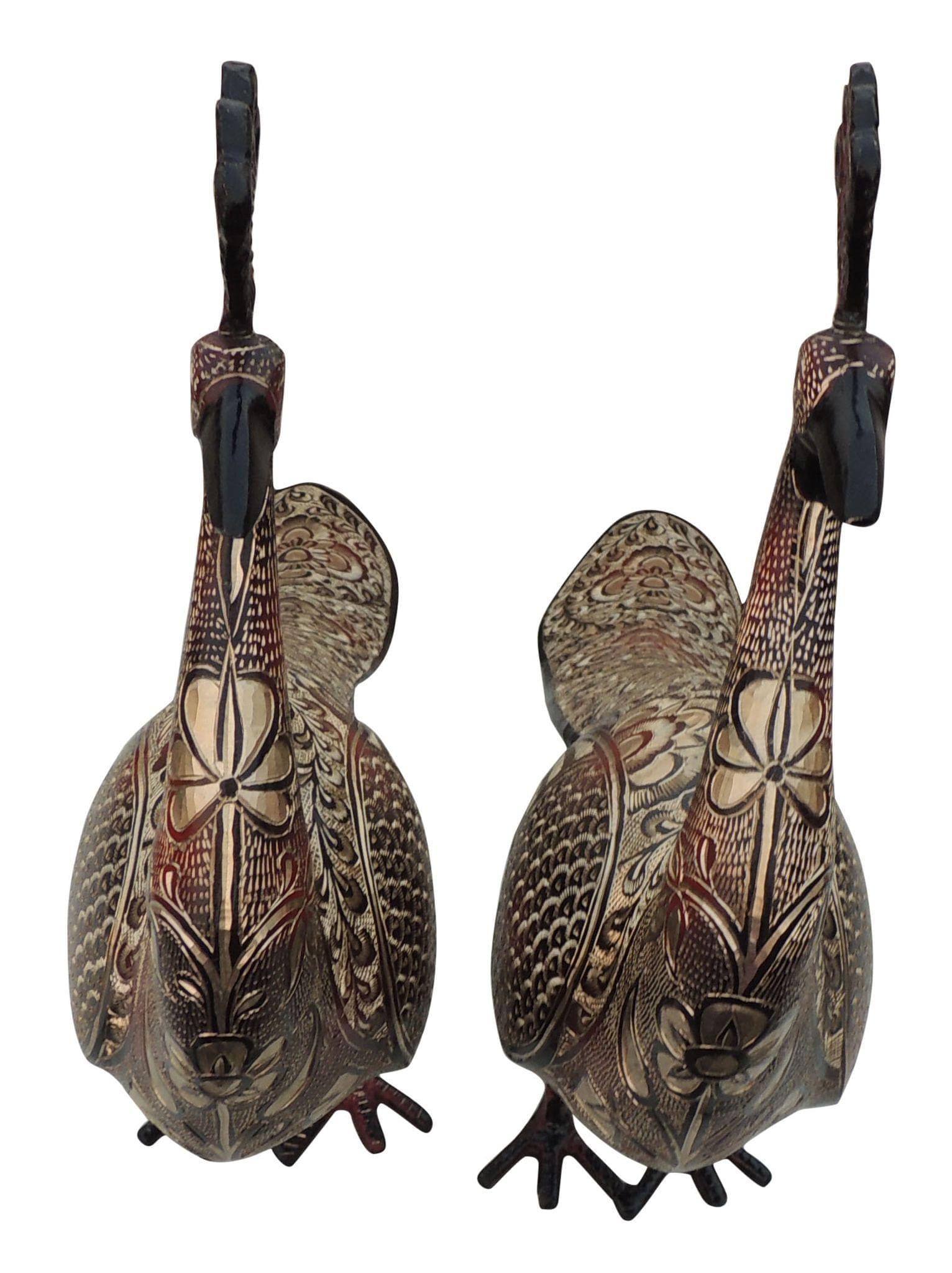Brass Peacock Pair — 22"