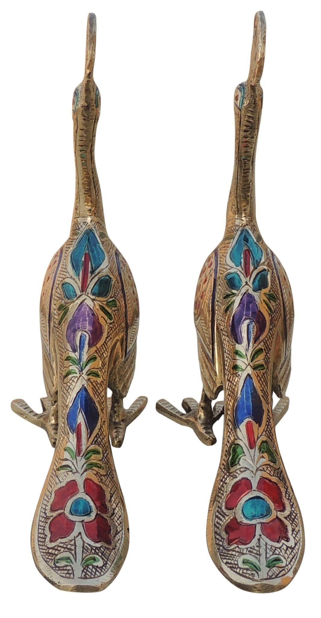 Brass Peacock Pair — 7.2"