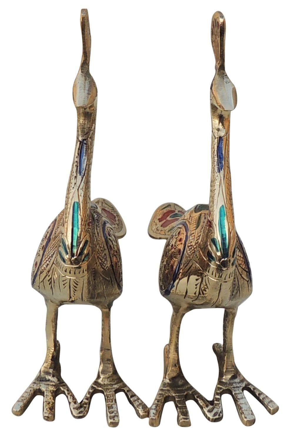 Brass Peacock Pair — 7.2"