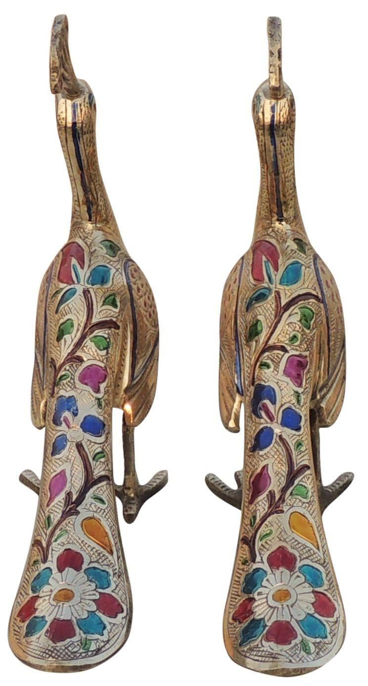 Brass Peacock Pair — 9.2"
