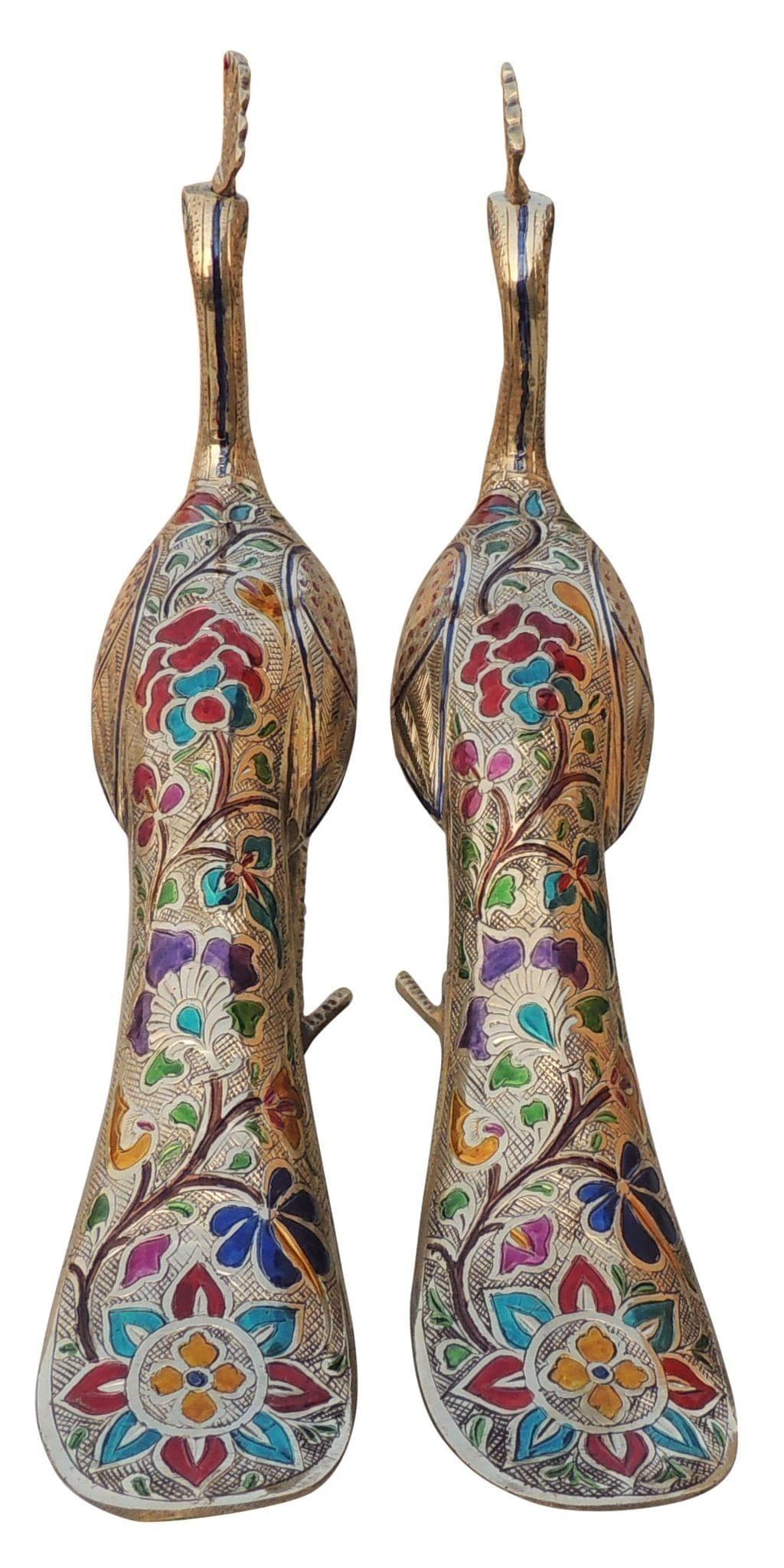 Brass Peacock Pair — 13"