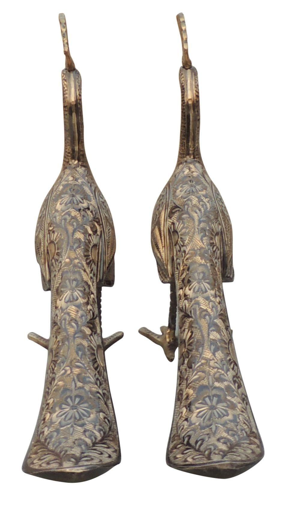 Brass Peacock Pair — 10.5"