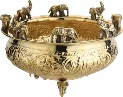Brass Elephant Urli — 5"