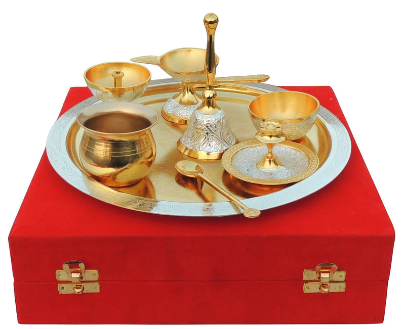 Brass Puja Thali Set Diwali Gifting Item — 0.5"