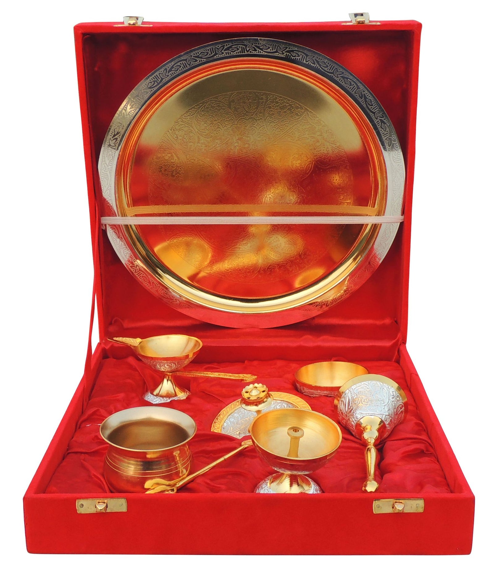 Brass Puja Thali Set Diwali Gifting Item — 0.5"