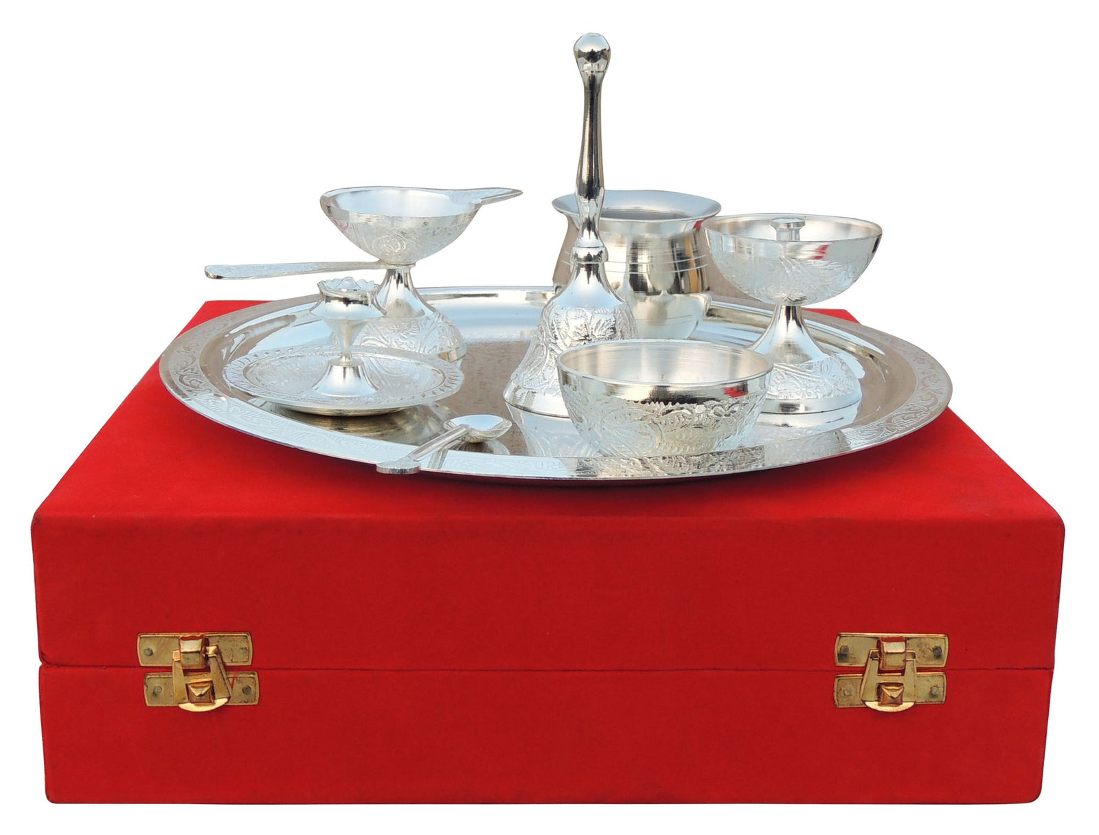 Brass Puja Thali Set Diwali Gifting Item — 0.5"
