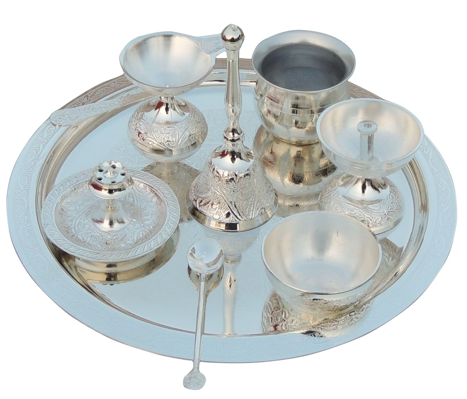 Brass Puja Thali Set Diwali Gifting Item — 0.5"