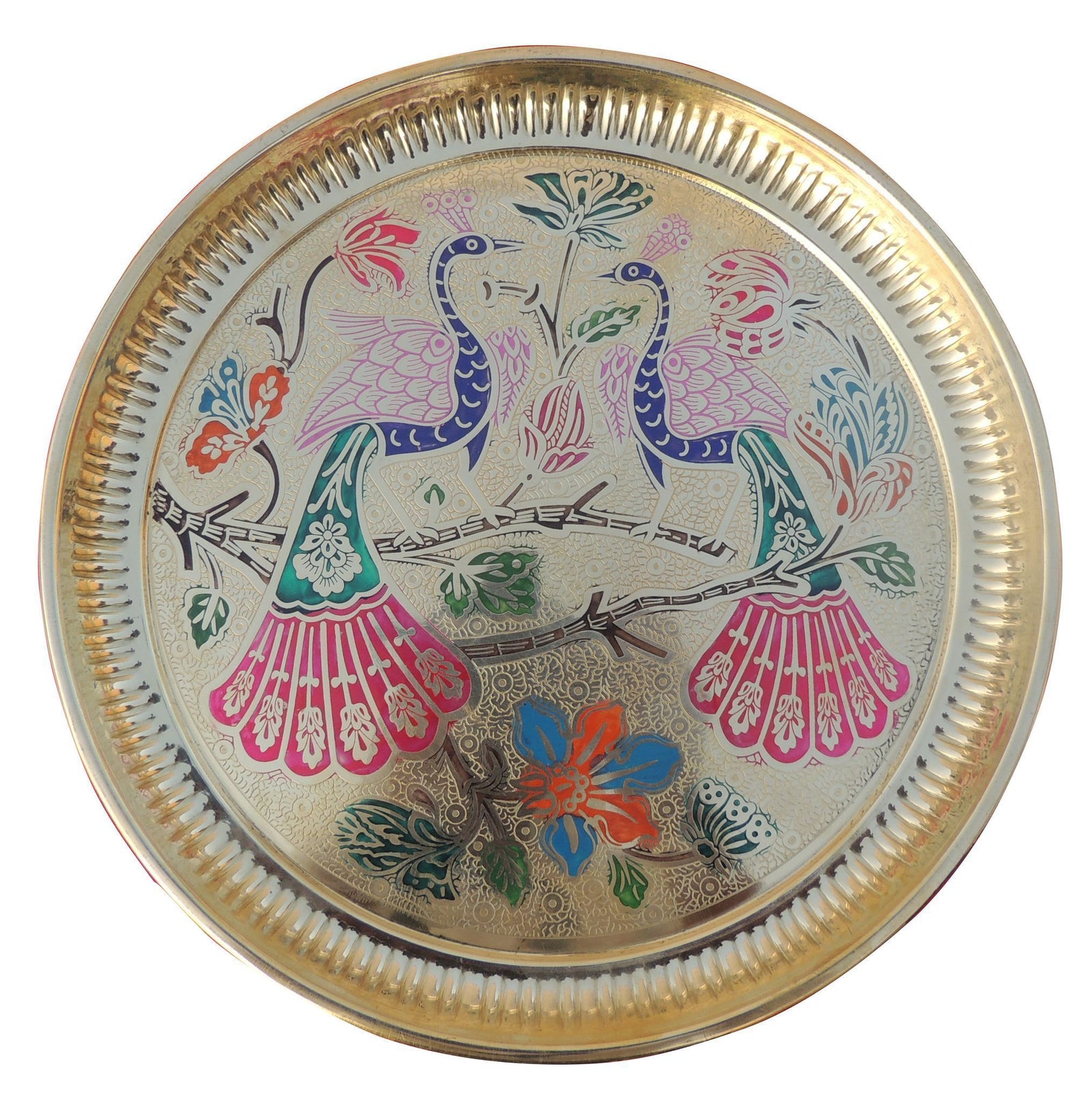 Brass Puja Thali Set Valvet Box