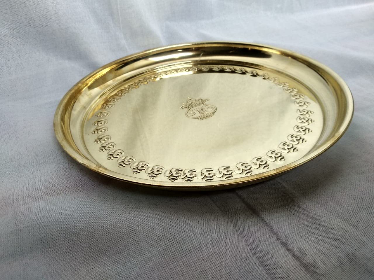 Brass Pooja thali — 1"