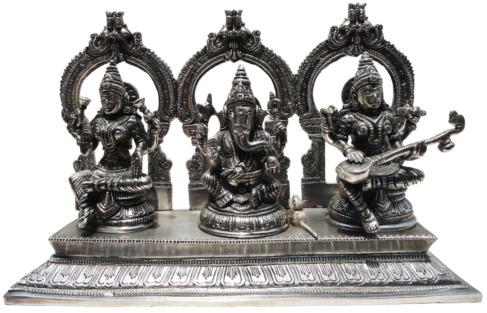 Brass Lakshmi-Ganesh Set — 8"