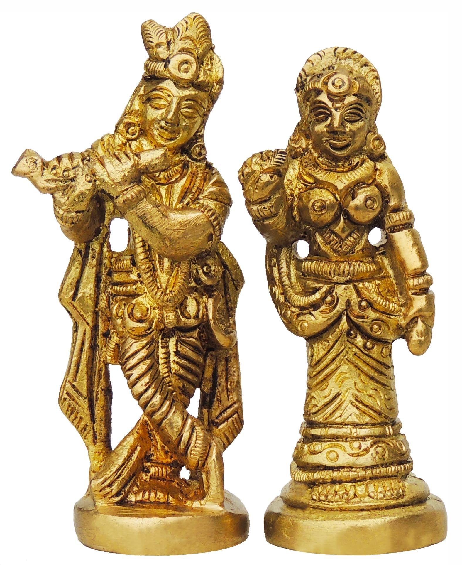 Brass Radha-Krishna — 3"