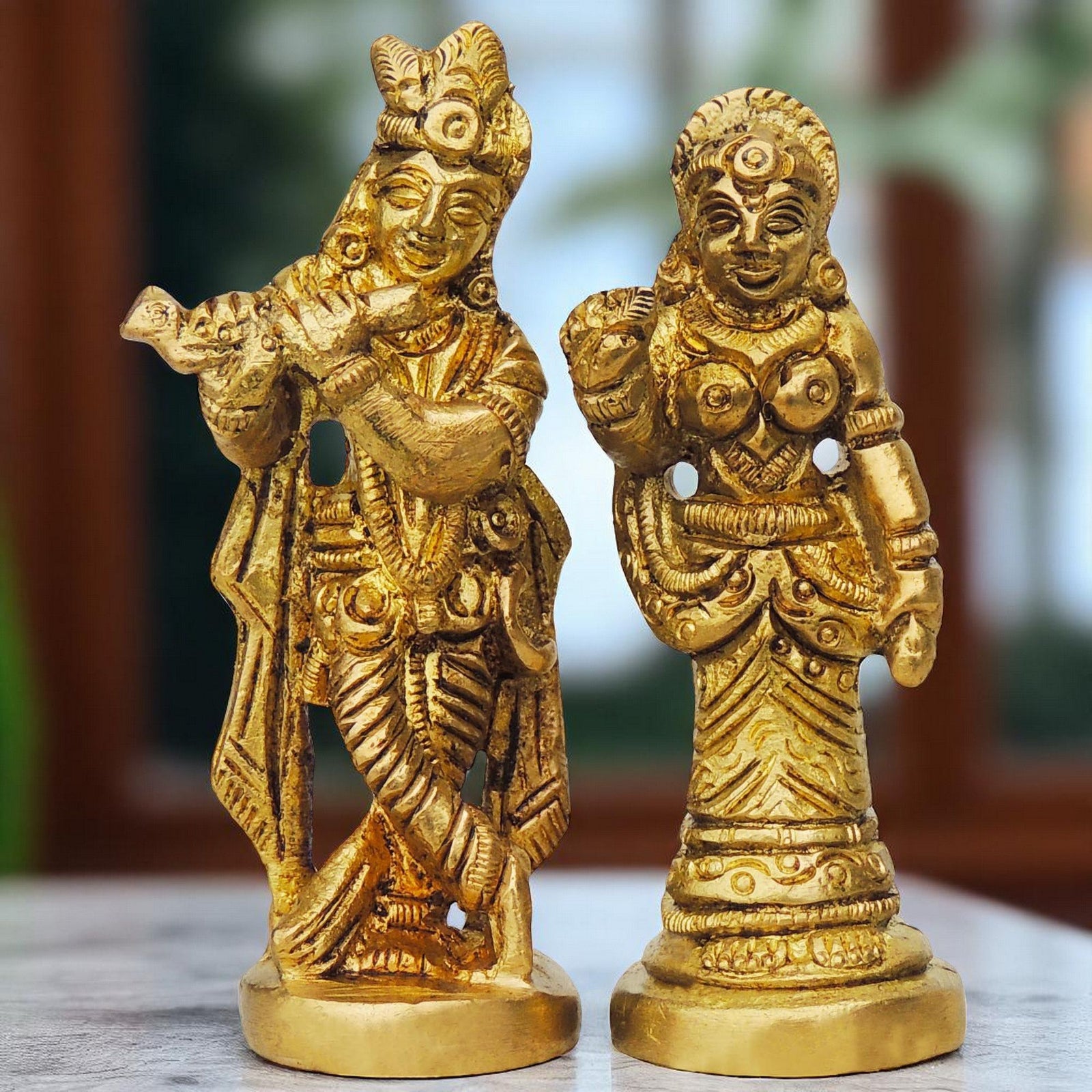 Brass Radha-Krishna — 3"
