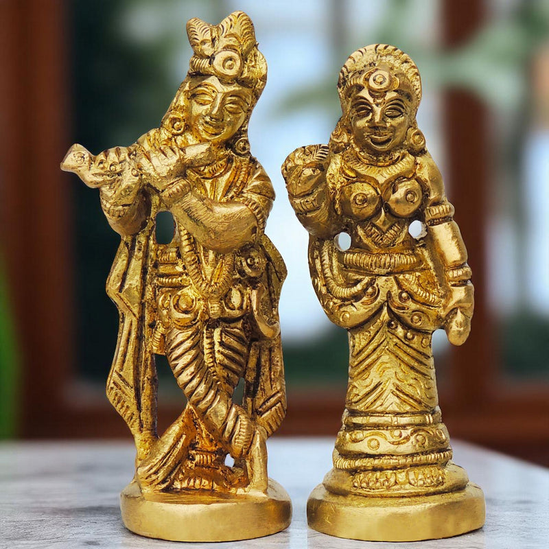 Brass Radha-Krishna — 3"