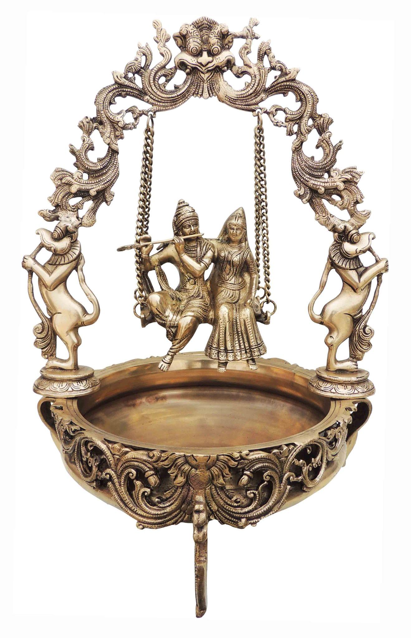 Brass Radha-Krishna — 21.5"