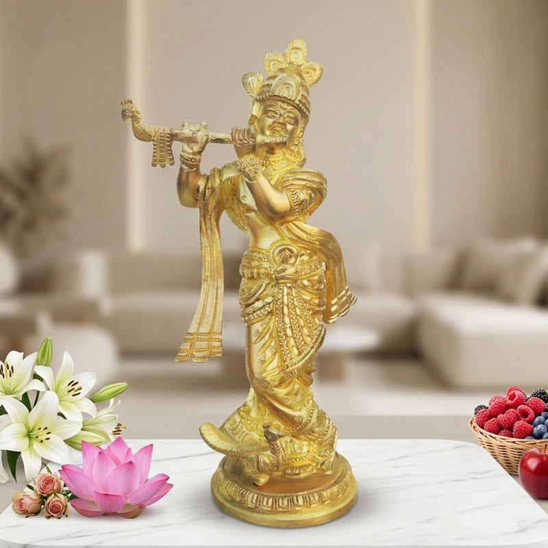 Brass Krishna — 7.5"