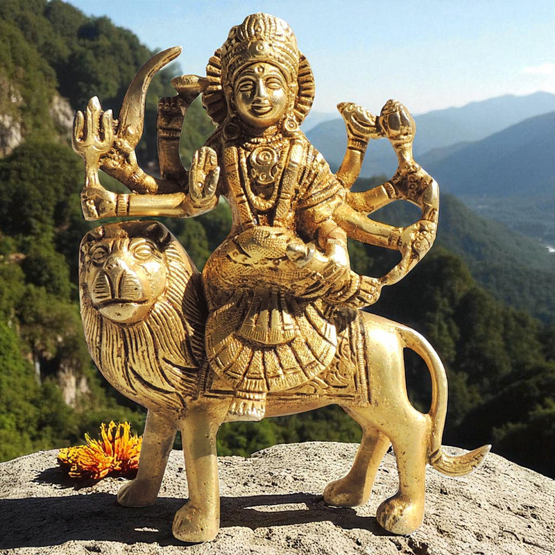 Brass Durga, Sitting