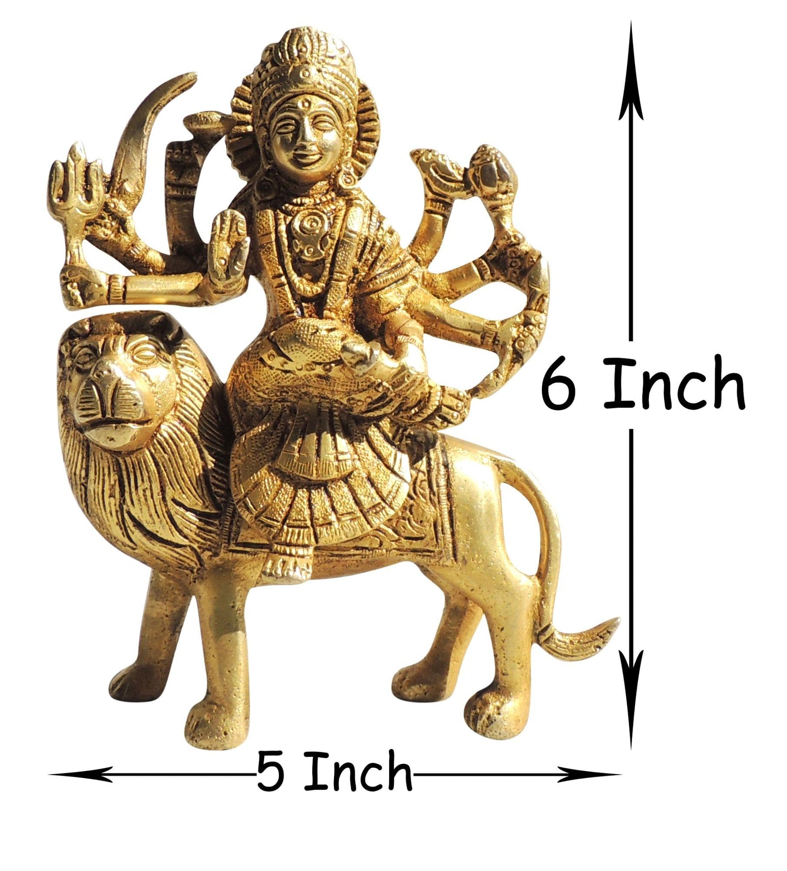 Brass Durga, Sitting