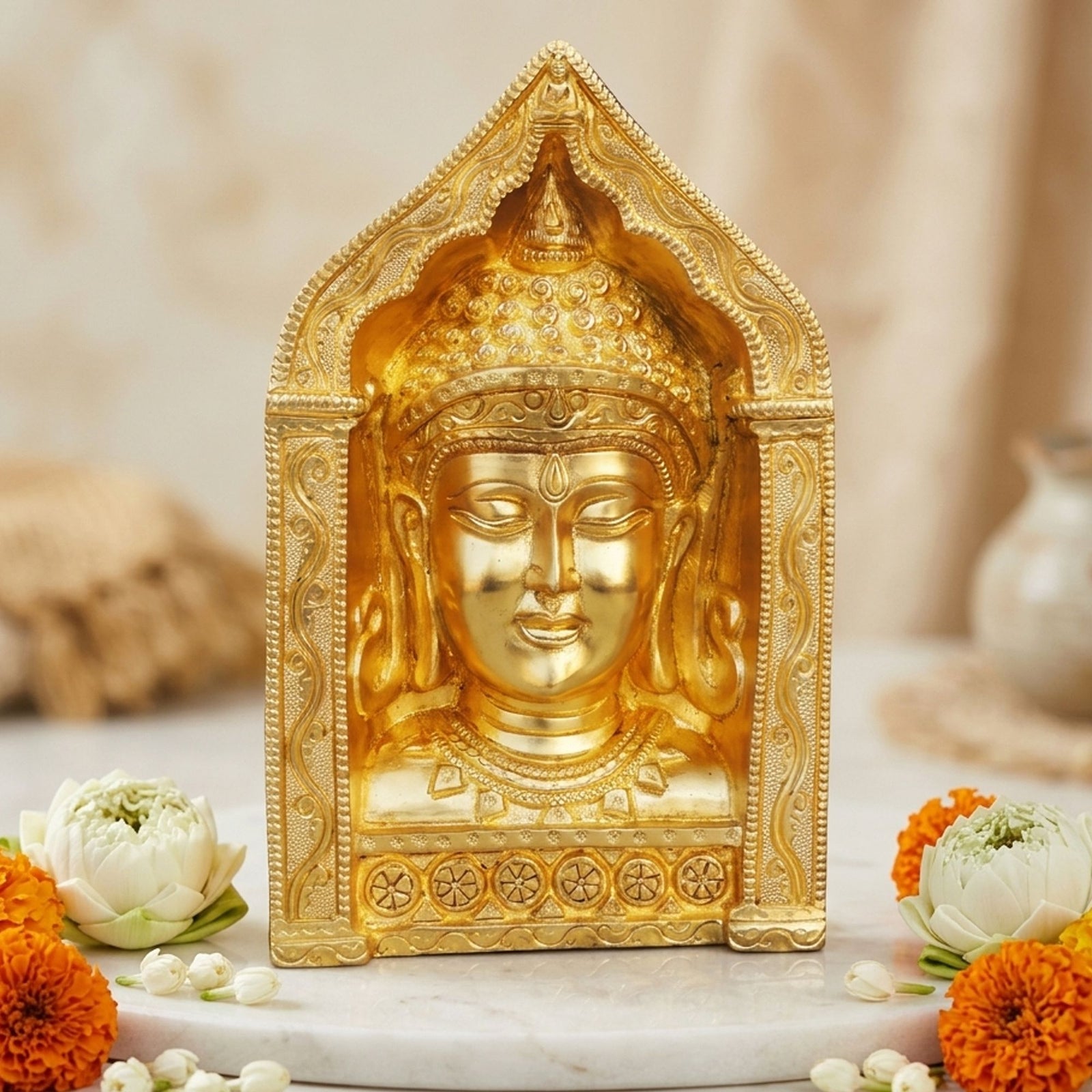 Brass Buddha — 9.3"