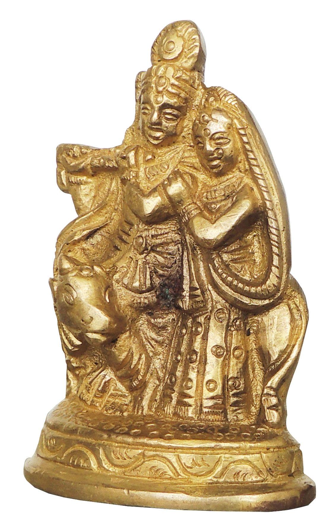 Brass Radha-Krishna