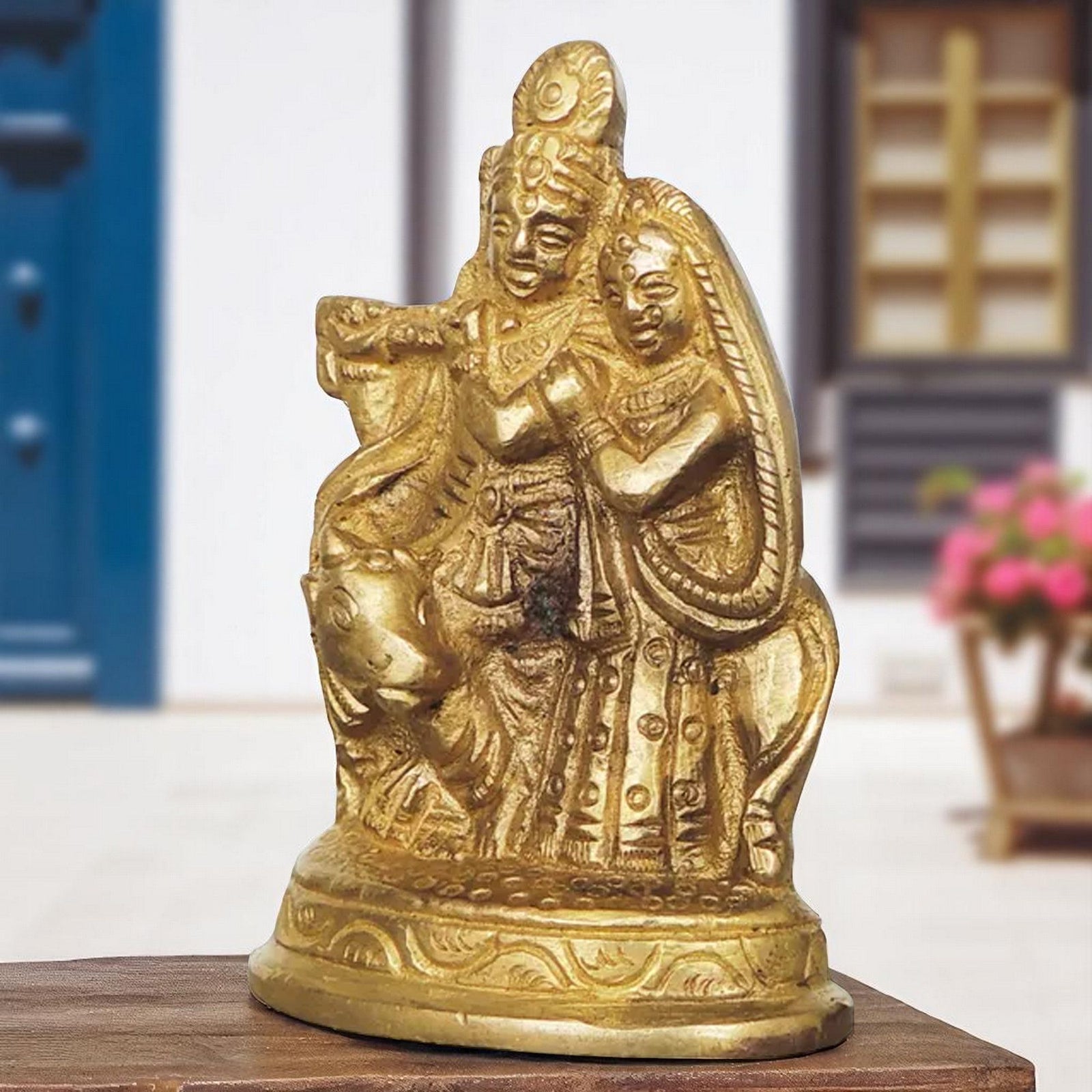 Brass Radha-Krishna