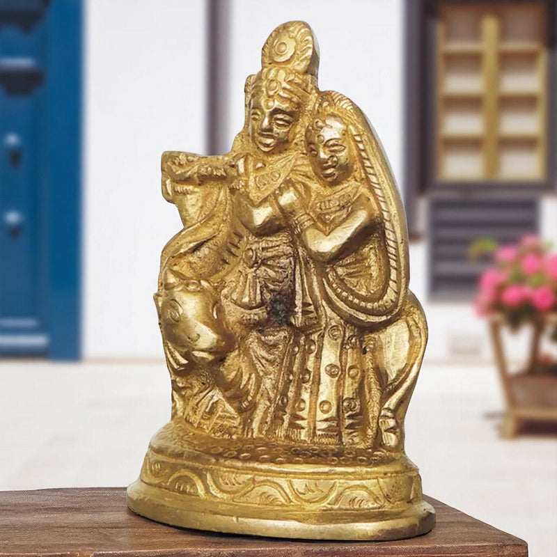 Brass Radha-Krishna