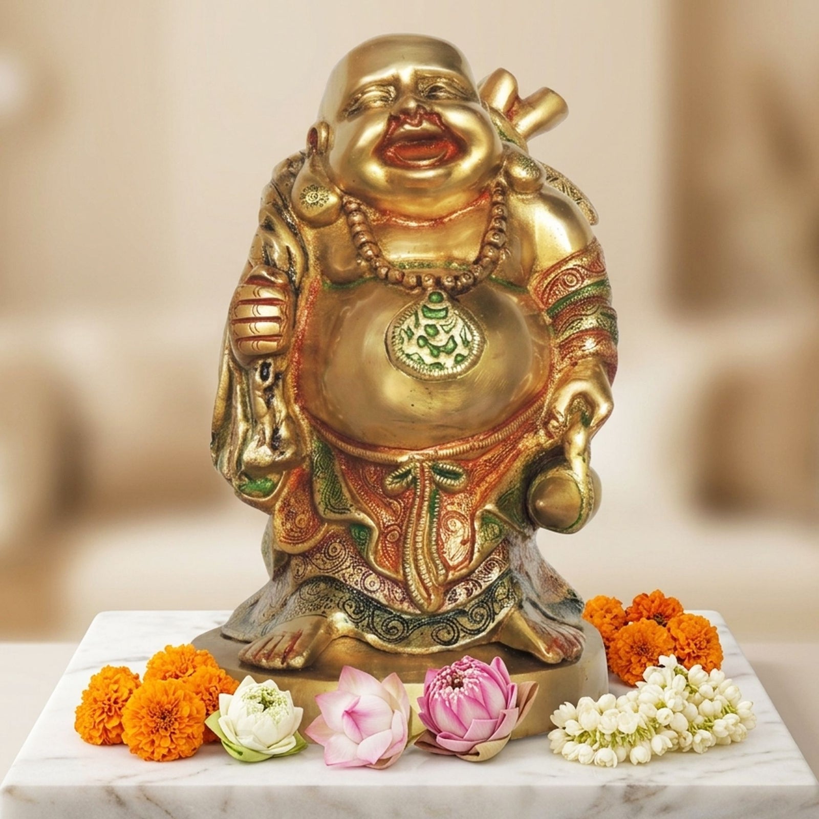 Brass Buddha — 10.5"