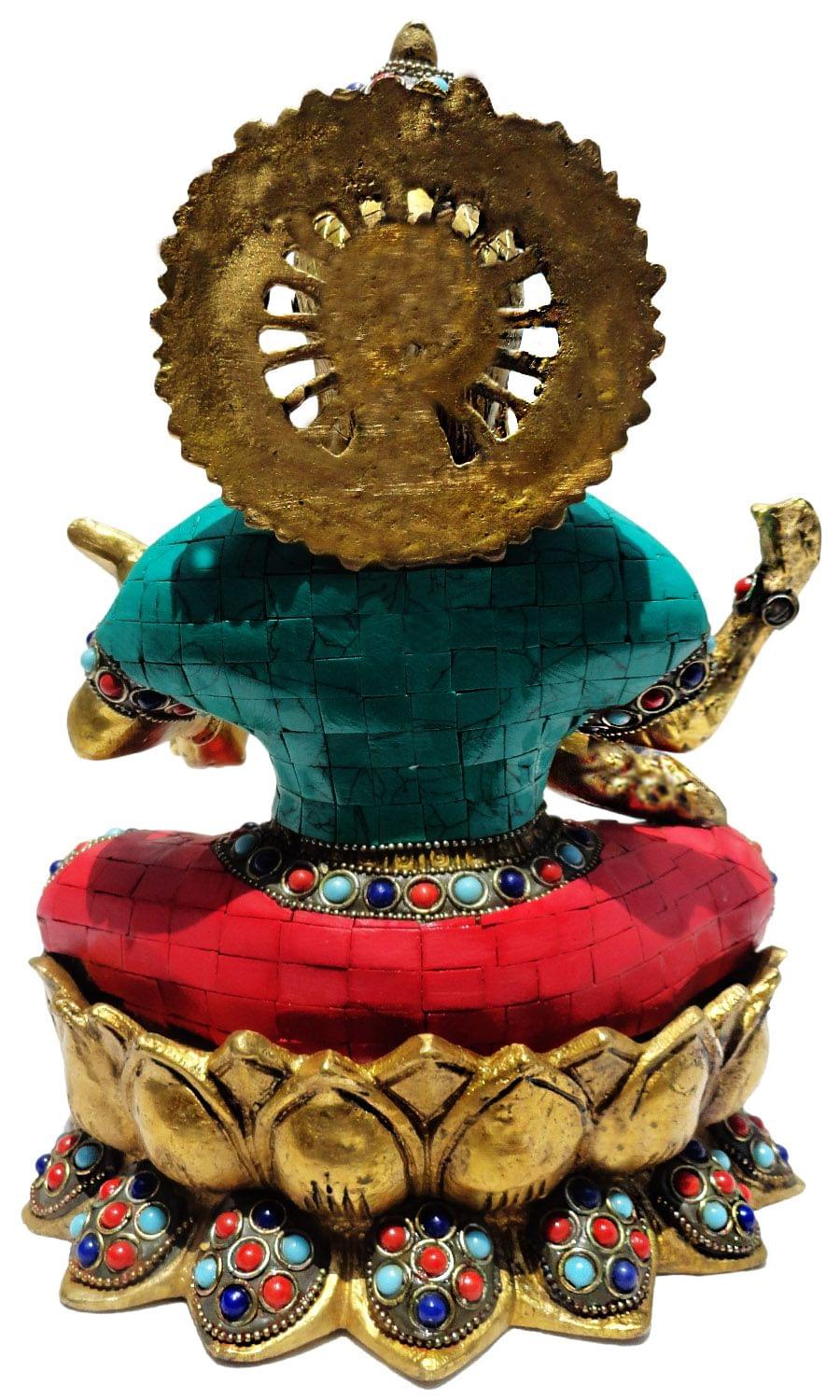 Brass Saraswati — 10.5"