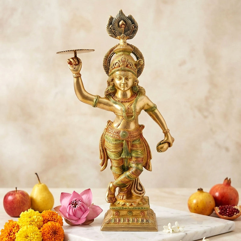 Brass Radha-Krishna — 29"