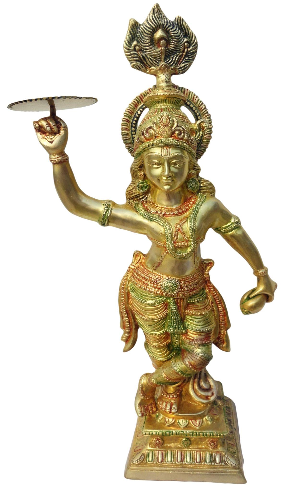 Brass Radha-Krishna — 29"