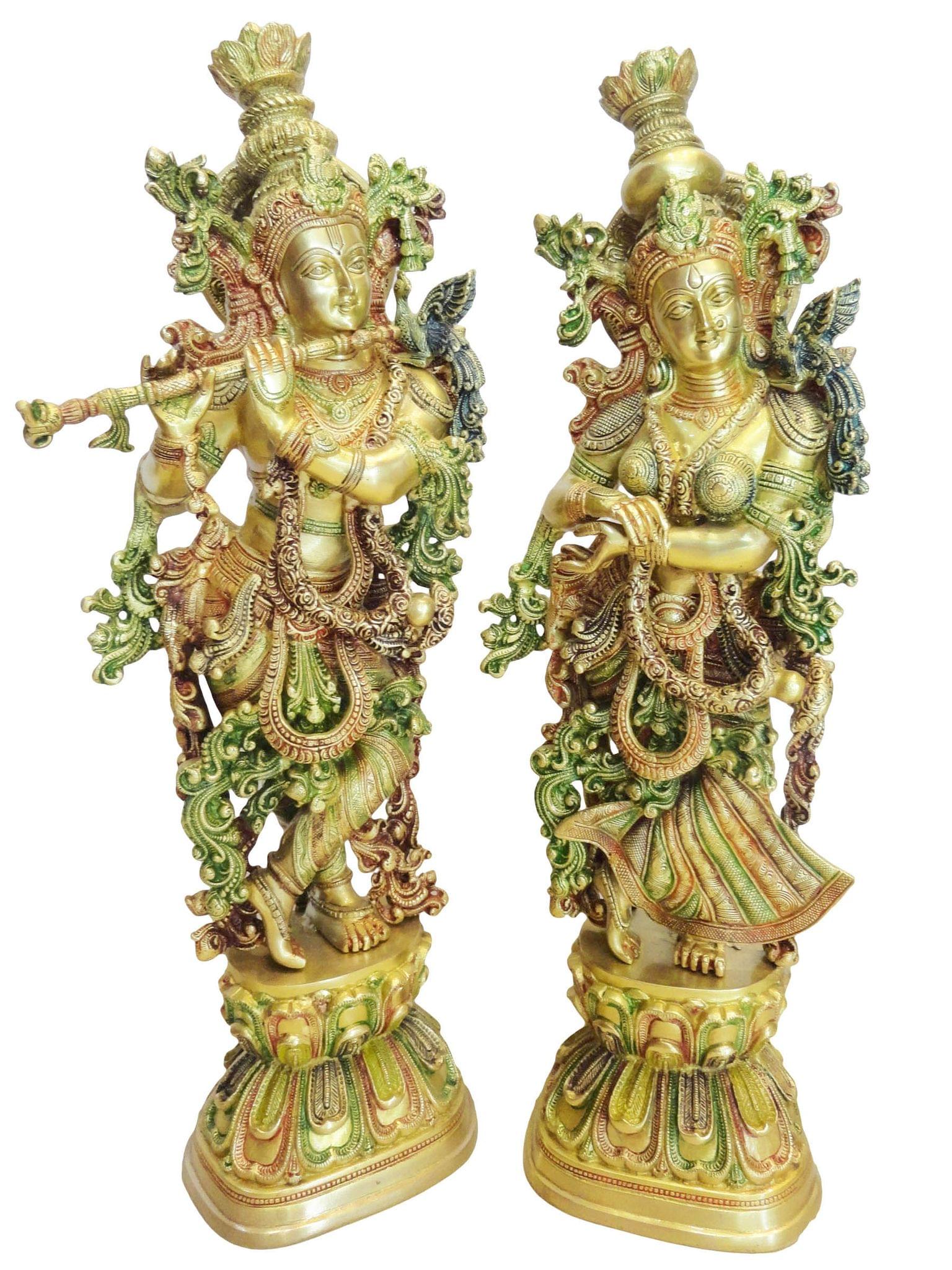 Brass Radha-Krishna — 29"
