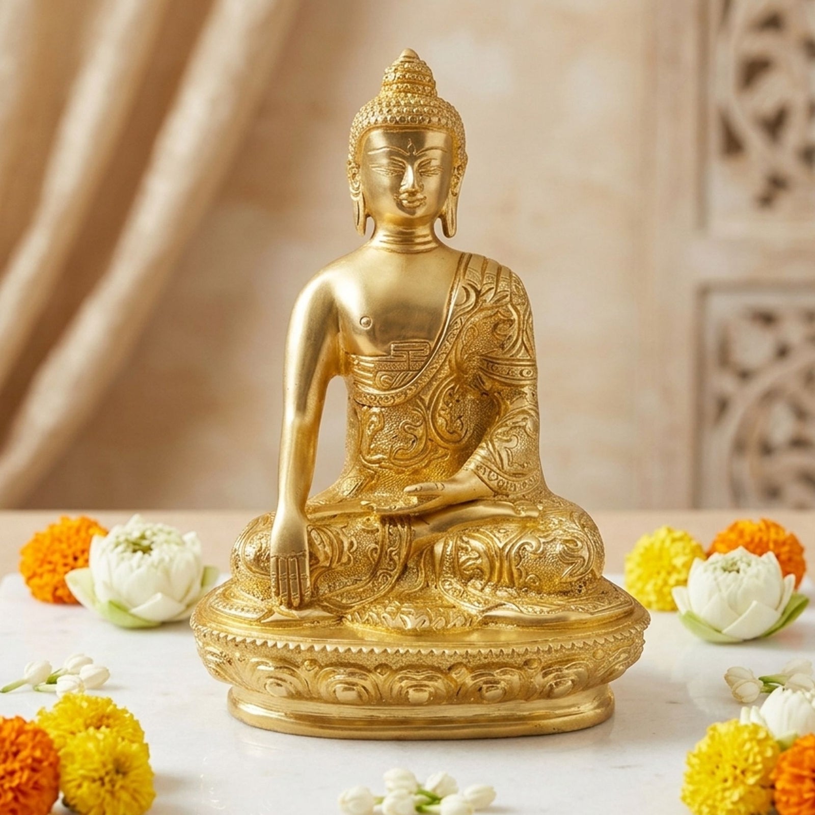 Brass Buddha — 7.5"