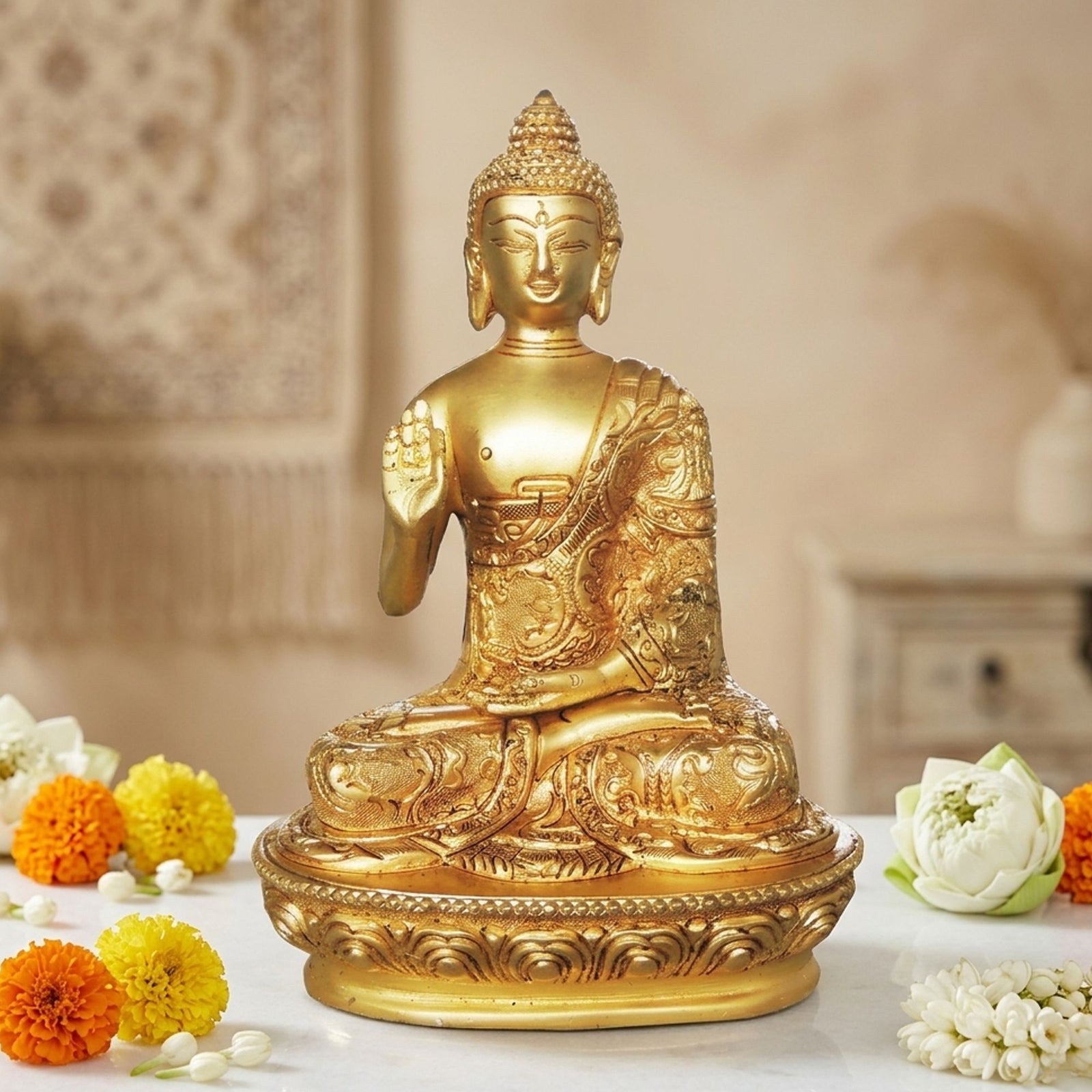Brass Buddha — 7.2"