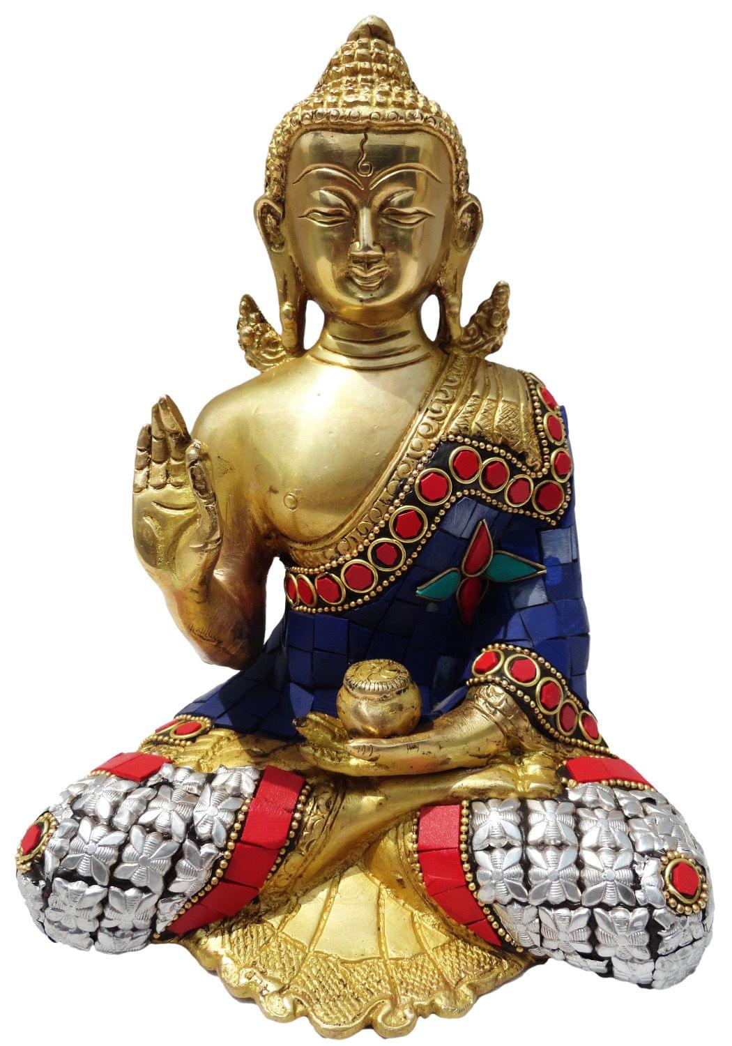 Brass Buddha — 8"