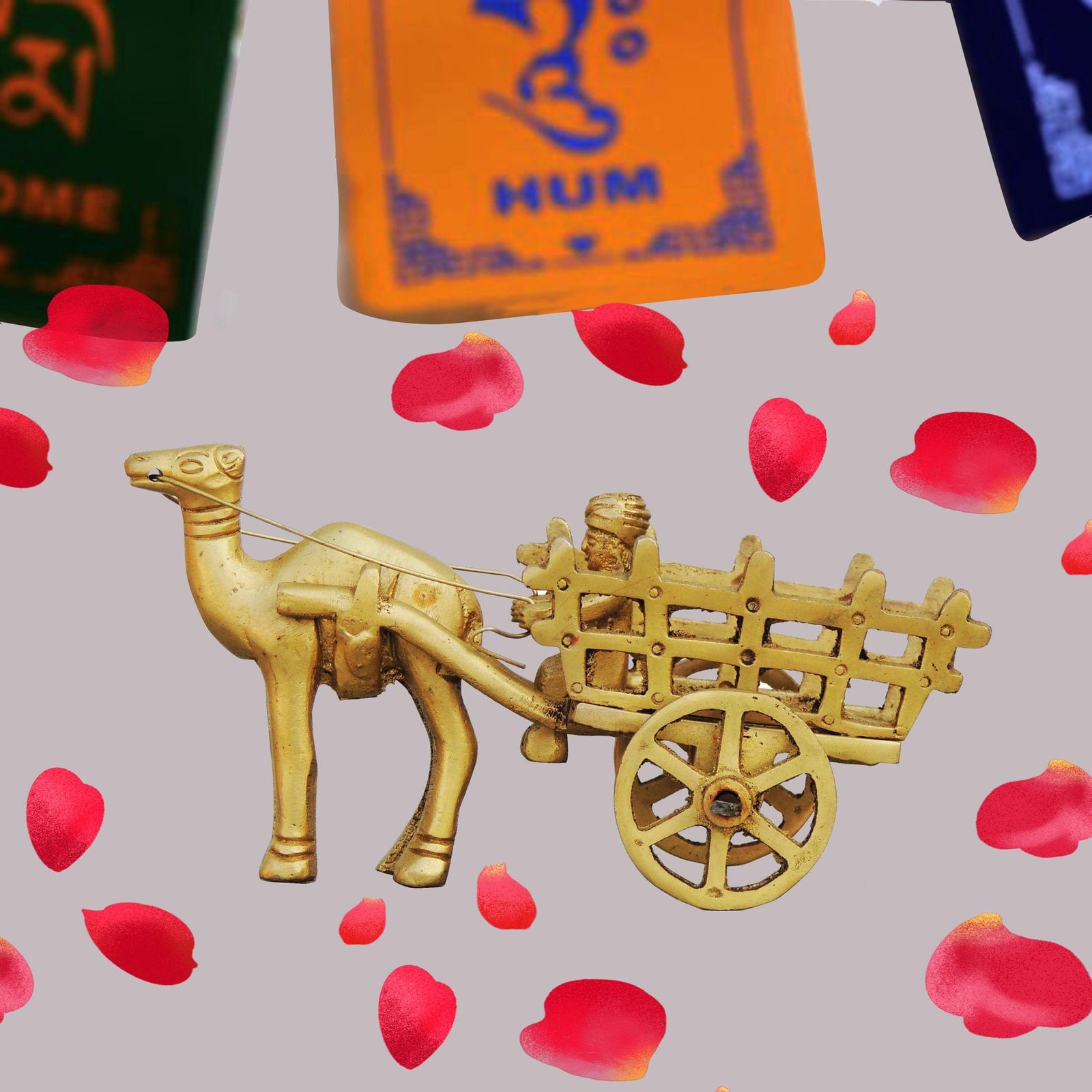 Brass Camel Cart Without Roof — 2.36"