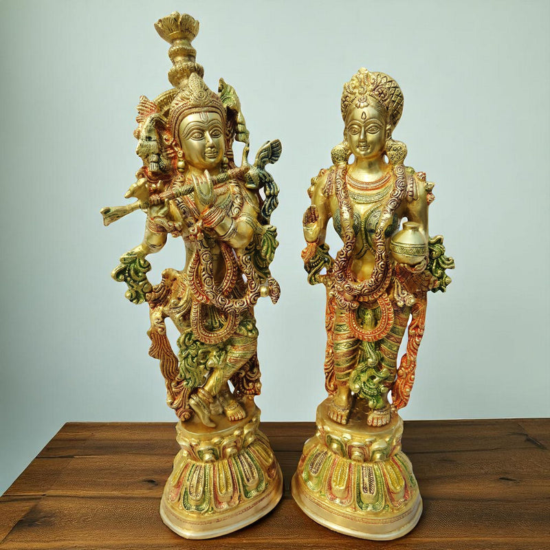 Brass Radha-Krishna — 22"