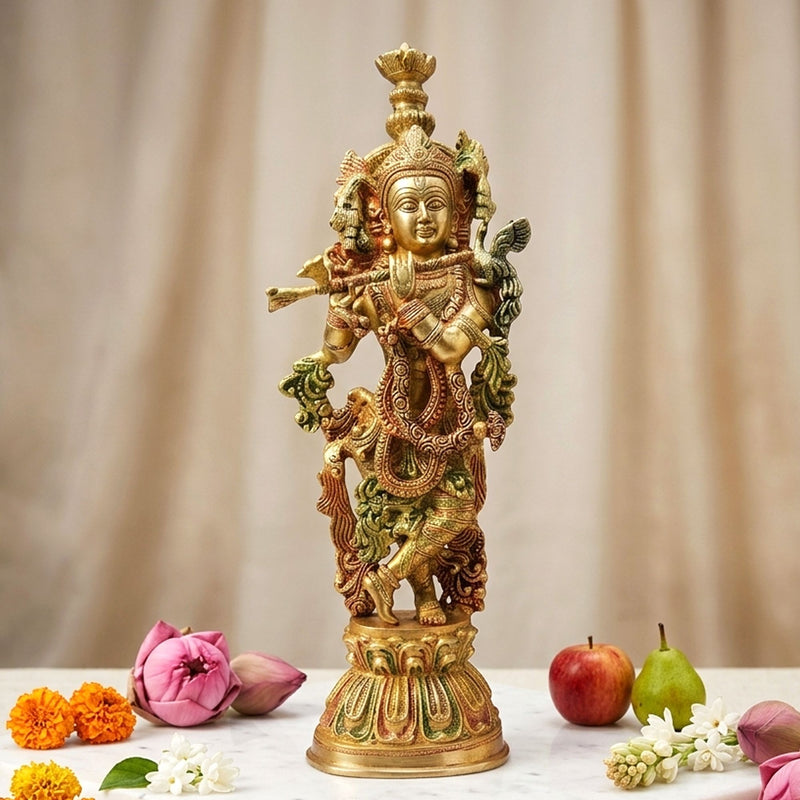 Brass Krishna — 22"