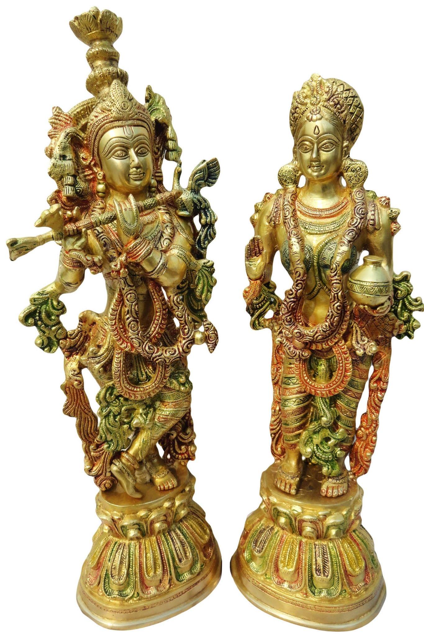 Brass Radha-Krishna — 22"