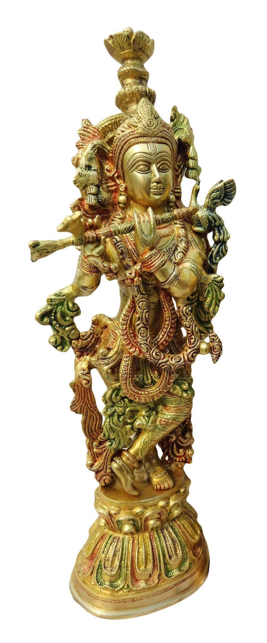 Brass Krishna — 22"