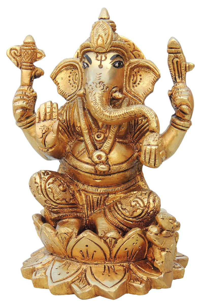 Brass Ganesh — 5"