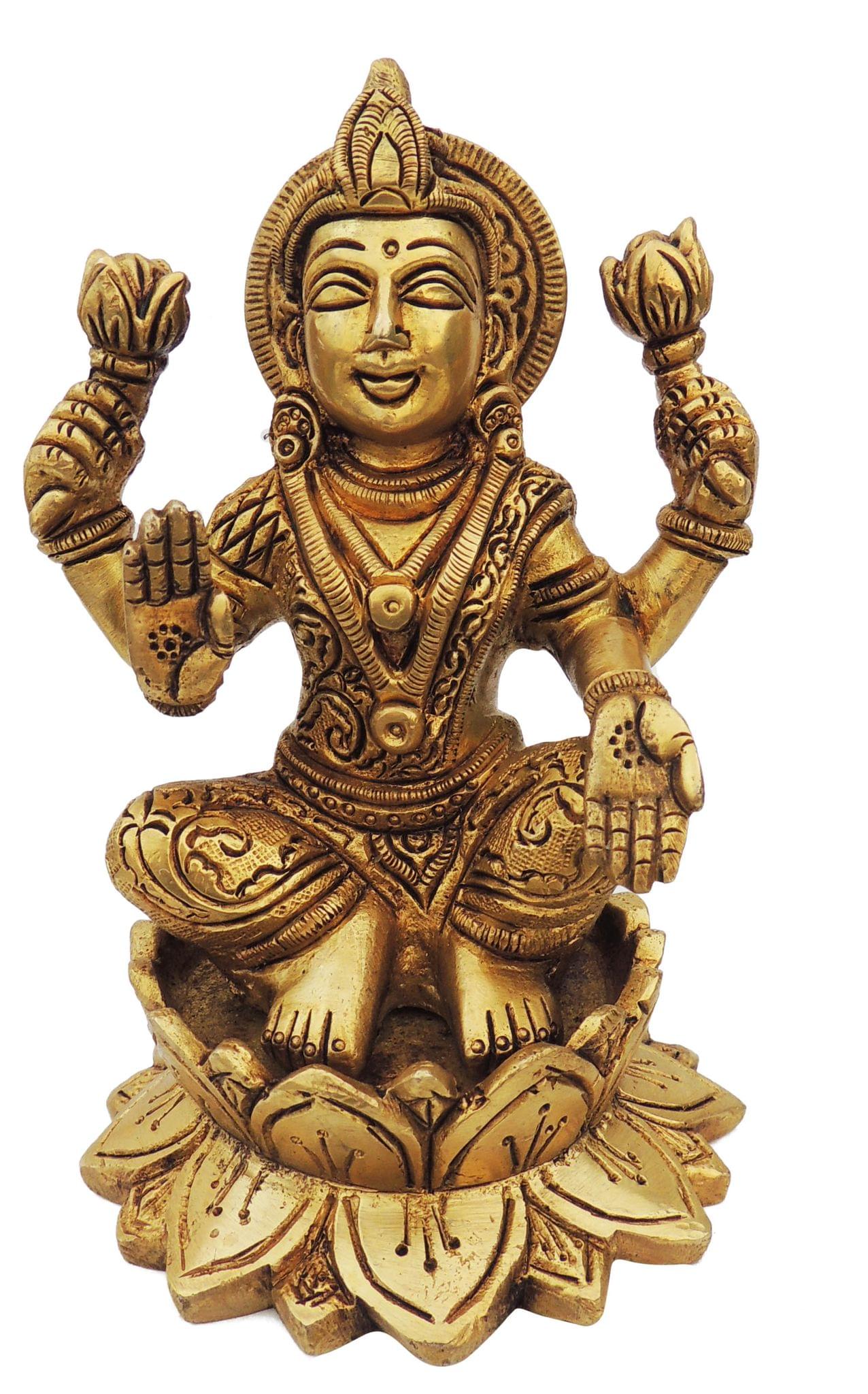 Brass Lakshmi — 6"