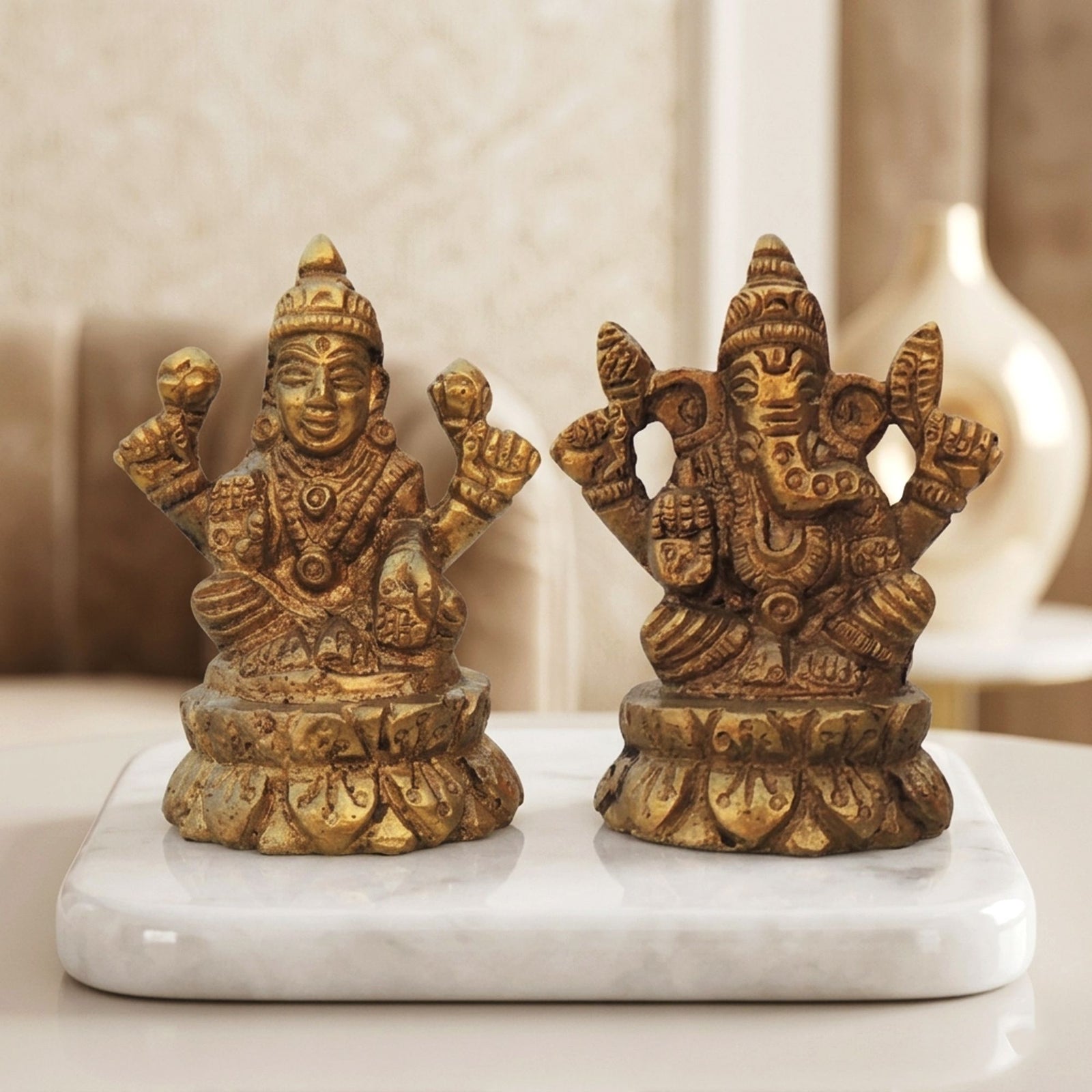 Brass Lakshmi-Ganesh Set