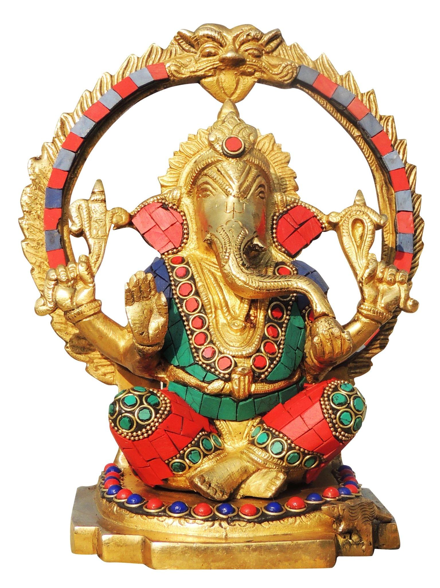 Brass Ganesh — 8"