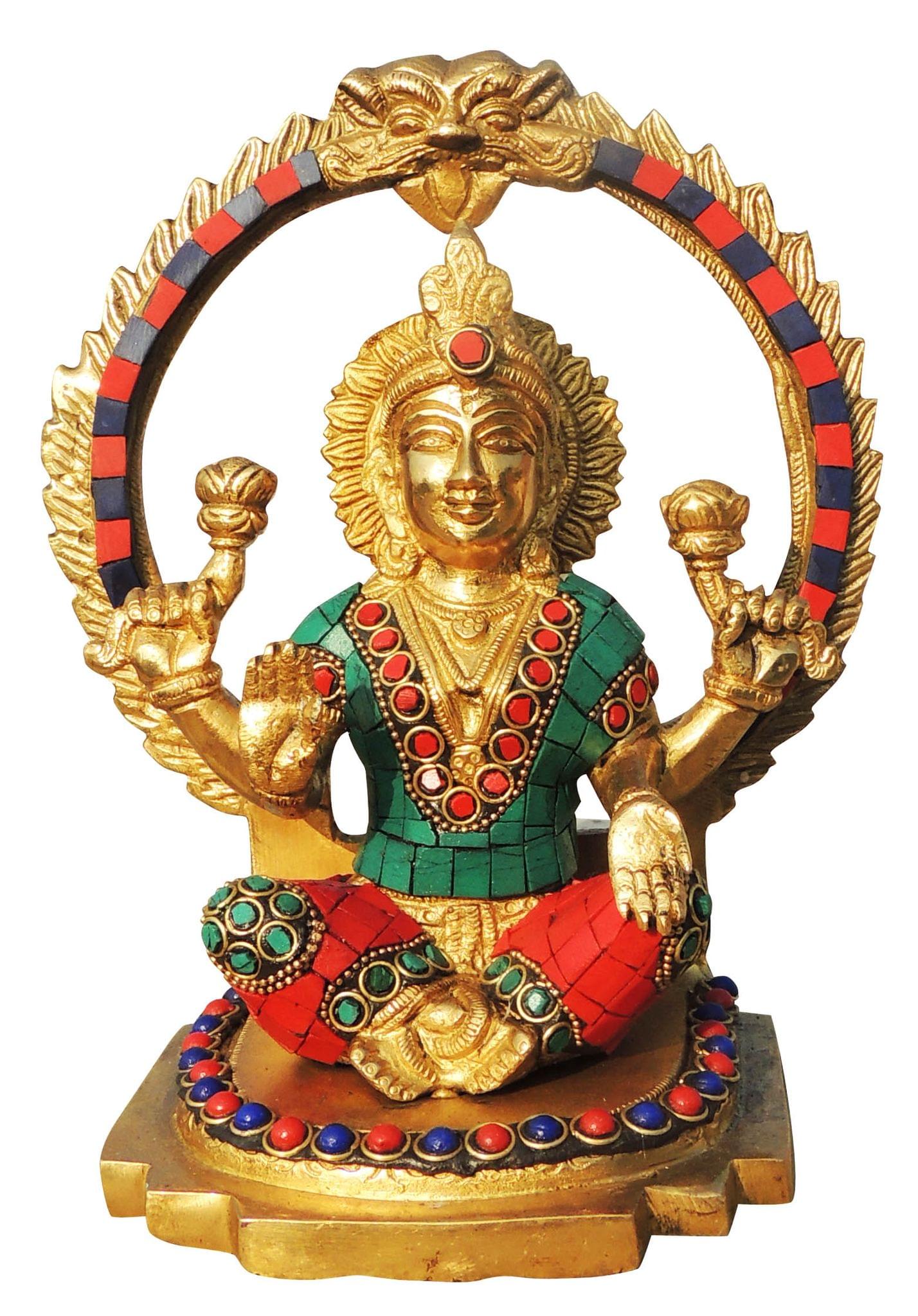 Brass Lakshmi — 8"
