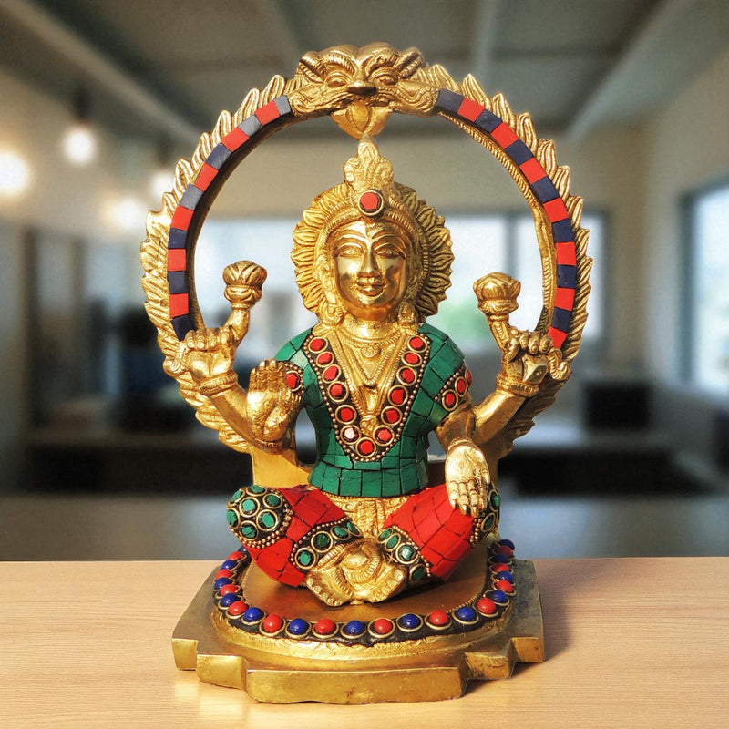 Brass Lakshmi — 8"
