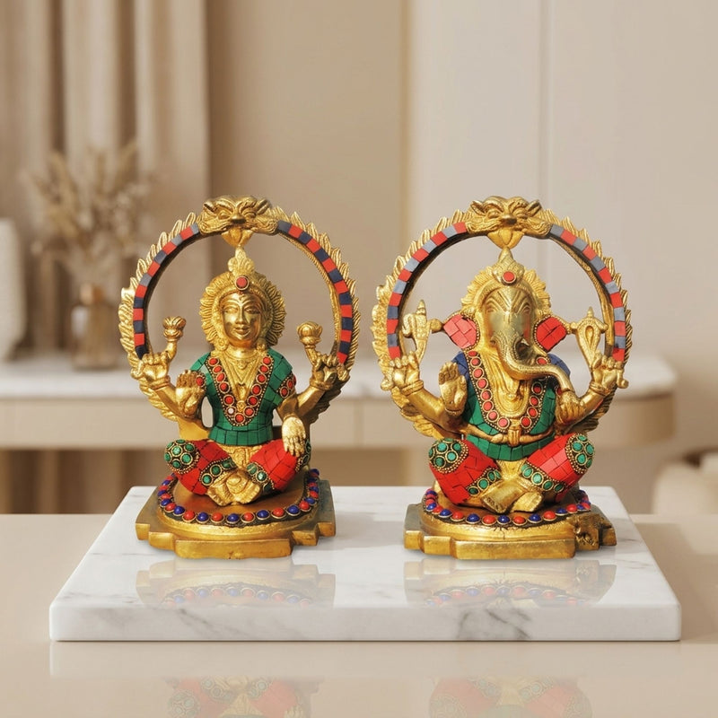 Brass Lakshmi-Ganesh Set