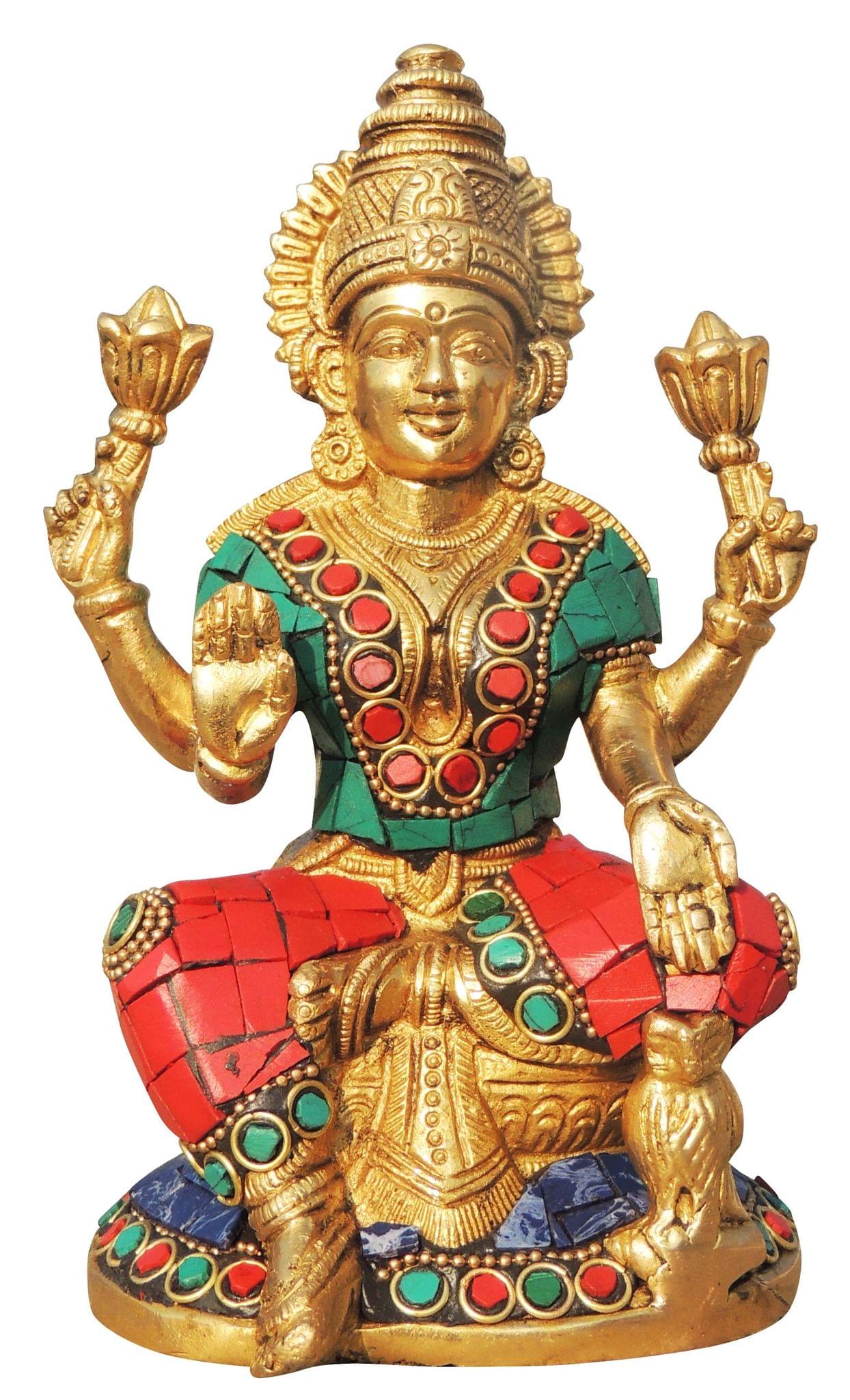 Brass Lakshmi — 6.2"