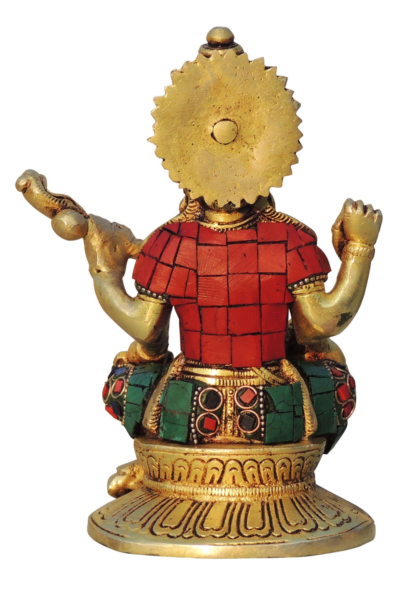 Brass Saraswati — 6.5"