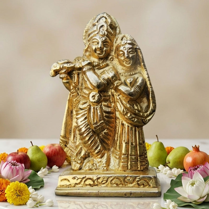 Brass Radha-Krishna — 2.6"